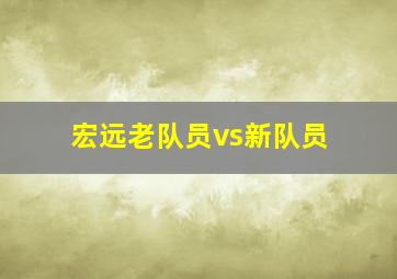 宏远老队员vs新队员