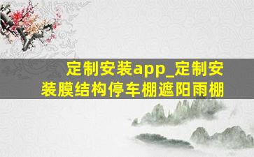 定制安装app_定制安装膜结构停车棚遮阳雨棚