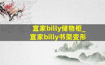 宜家billy储物柜_宜家billy书架变形