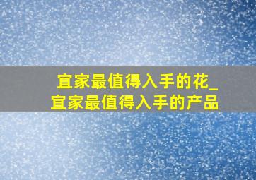 宜家最值得入手的花_宜家最值得入手的产品