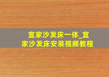 宜家沙发床一体_宜家沙发床安装视频教程