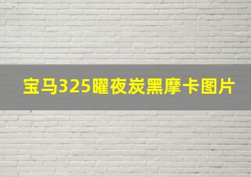 宝马325曜夜炭黑摩卡图片