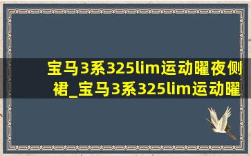 宝马3系325lim运动曜夜侧裙_宝马3系325lim运动曜夜街拍