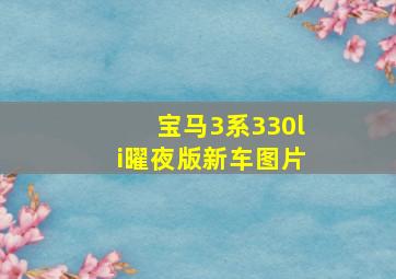 宝马3系330li曜夜版新车图片