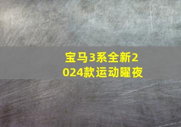 宝马3系全新2024款运动曜夜