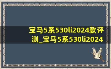 宝马5系530li2024款评测_宝马5系530li2024款