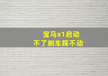 宝马x1启动不了刹车踩不动