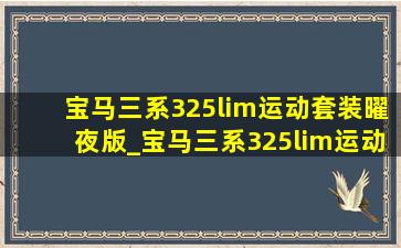 宝马三系325lim运动套装曜夜版_宝马三系325lim运动套装