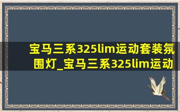 宝马三系325lim运动套装氛围灯_宝马三系325lim运动套装