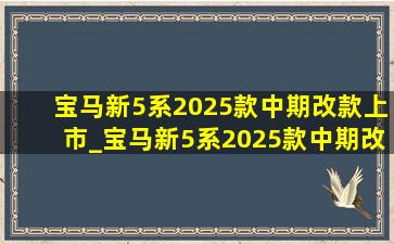 宝马新5系2025款中期改款上市_宝马新5系2025款中期改款