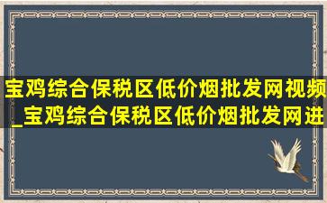 宝鸡综合保税区(低价烟批发网)视频_宝鸡综合保税区(低价烟批发网)进展