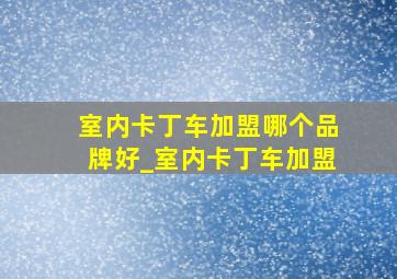 室内卡丁车加盟哪个品牌好_室内卡丁车加盟