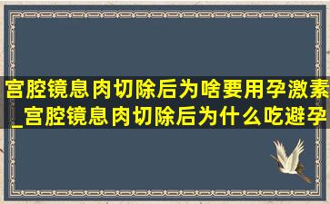 宫腔镜息肉切除后为啥要用孕激素_宫腔镜息肉切除后为什么吃避孕药