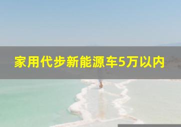 家用代步新能源车5万以内