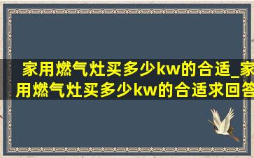 家用燃气灶买多少kw的合适_家用燃气灶买多少kw的合适求回答