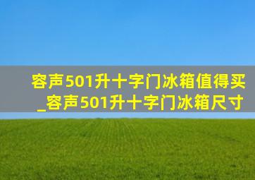 容声501升十字门冰箱值得买_容声501升十字门冰箱尺寸