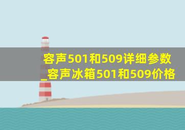 容声501和509详细参数_容声冰箱501和509价格