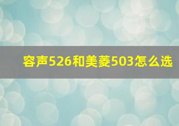 容声526和美菱503怎么选