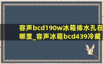 容声bcd190w冰箱排水孔在哪里_容声冰箱bcd439冷藏排水孔在哪里