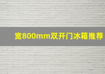 宽800mm双开门冰箱推荐