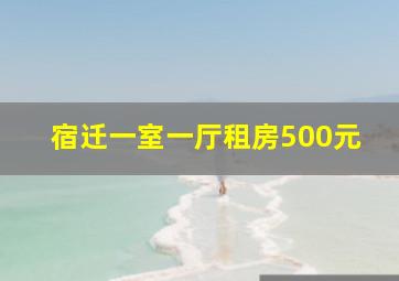 宿迁一室一厅租房500元