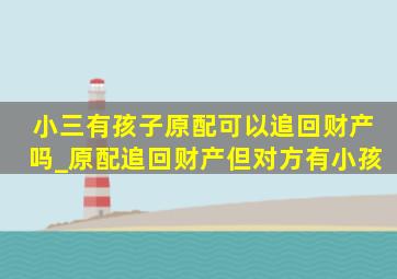 小三有孩子原配可以追回财产吗_原配追回财产但对方有小孩