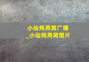 小仙炖燕窝广播_小仙炖燕窝图片