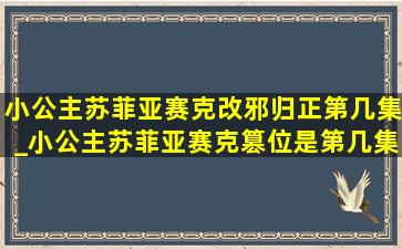 小公主苏菲亚赛克改邪归正第几集_小公主苏菲亚赛克篡位是第几集