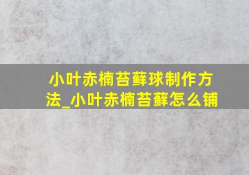 小叶赤楠苔藓球制作方法_小叶赤楠苔藓怎么铺