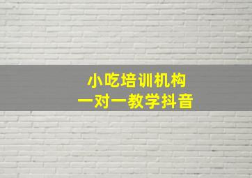 小吃培训机构一对一教学抖音