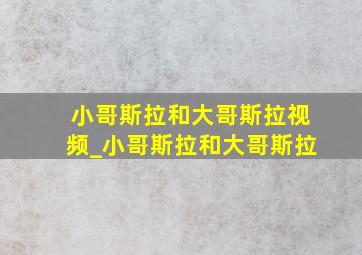 小哥斯拉和大哥斯拉视频_小哥斯拉和大哥斯拉