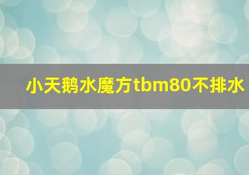 小天鹅水魔方tbm80不排水