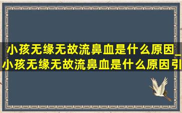 小孩无缘无故流鼻血是什么原因_小孩无缘无故流鼻血是什么原因引起的