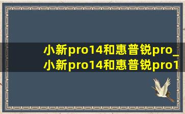 小新pro14和惠普锐pro_小新pro14和惠普锐pro14