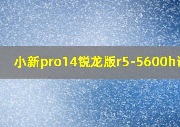 小新pro14锐龙版r5-5600h评测