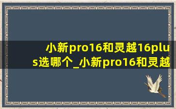 小新pro16和灵越16plus选哪个_小新pro16和灵越16plus