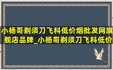 小杨哥剃须刀飞科(低价烟批发网)旗舰店品牌_小杨哥剃须刀飞科(低价烟批发网)旗舰店