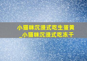 小猫咪沉浸式吃生蛋黄_小猫咪沉浸式吃冻干