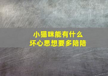 小猫咪能有什么坏心思想要多陪陪