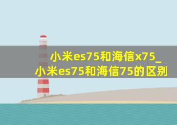 小米es75和海信x75_小米es75和海信75的区别