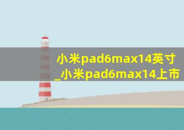 小米pad6max14英寸_小米pad6max14上市