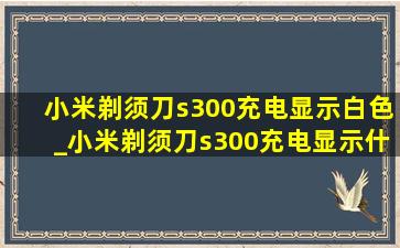 小米剃须刀s300充电显示白色_小米剃须刀s300充电显示什么颜色