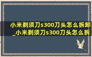 小米剃须刀s300刀头怎么拆卸_小米剃须刀s300刀头怎么拆的