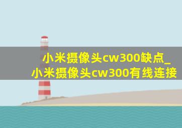 小米摄像头cw300缺点_小米摄像头cw300有线连接