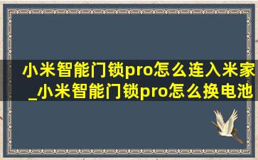 小米智能门锁pro怎么连入米家_小米智能门锁pro怎么换电池