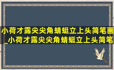 小荷才露尖尖角蜻蜓立上头简笔画_小荷才露尖尖角蜻蜓立上头简笔画图片