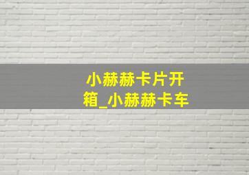 小赫赫卡片开箱_小赫赫卡车