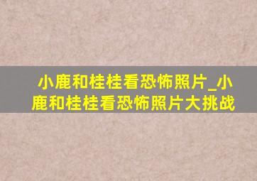 小鹿和桂桂看恐怖照片_小鹿和桂桂看恐怖照片大挑战