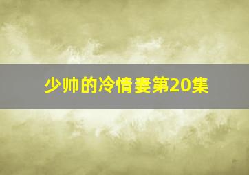 少帅的冷情妻第20集