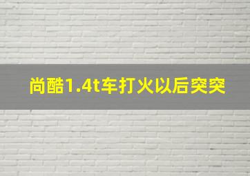 尚酷1.4t车打火以后突突